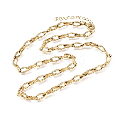 5MM 304 Stainless Steel Twisted Oval Link Chain Necklaces for Man and Women SA-CBAB767-18B-G-1