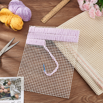 3.75CT Polyester Cotton Cross Stitch Fabric DIY-WH0588-32B-1