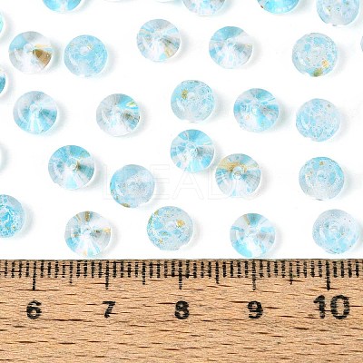 Baking Paint Transparent Glass Beads DGLA-T004-07E-1