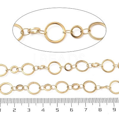 304 Stainless Steel Ring Link Chains CHS-G044-05G-01-1