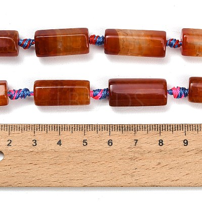 Natural Dragon Veins Agate Beads Strands GG-CBAD37B-01-1