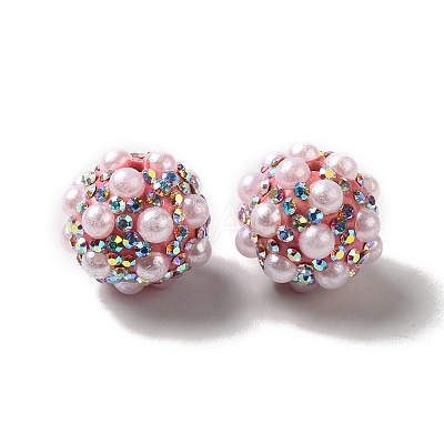 Polymer Clay Rhinestone Beads RGLA-D050-01H-1