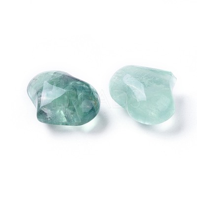 Natural Fluorite Heart Palm Stone G-F659-A02-1