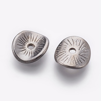 Tibetan Style Wavy Spacer Beads TIBEP-A11067-B-FF-1