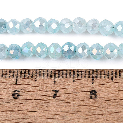 Dyed Crackle Imitation Jade Glass Beads Strands EGLA-Q131-02A-03-1