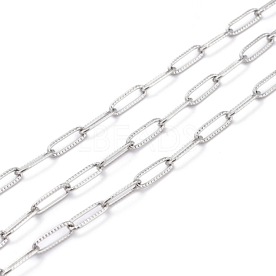 Tarnish Resistant 304 Stainless Steel Paperclip Chains CHS-D033-06P-02-1