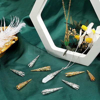 160Pcs 2 Colors Iron Bead Cones IFIN-SC0001-72-1