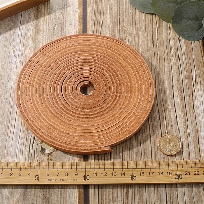 Flat Cowhide Leather Cord WL-GF0001-10B-01-1