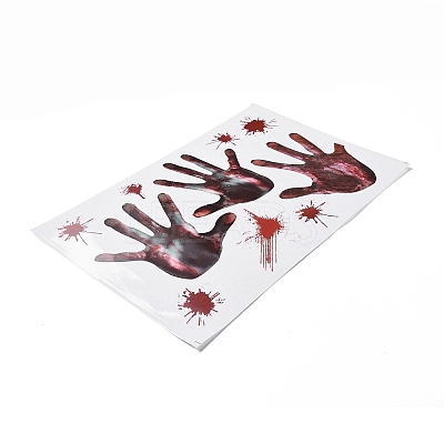 Halloween Theme PVC Static Stickers DIY-F133-06-1