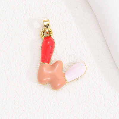 Alloy Enamel Pendants ENAM-S023-01G-W-1