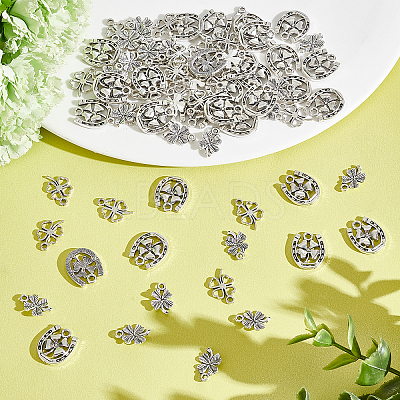 150Pcs 3 Style Tibetan Style Alloy Pendants FIND-SC0003-72-1