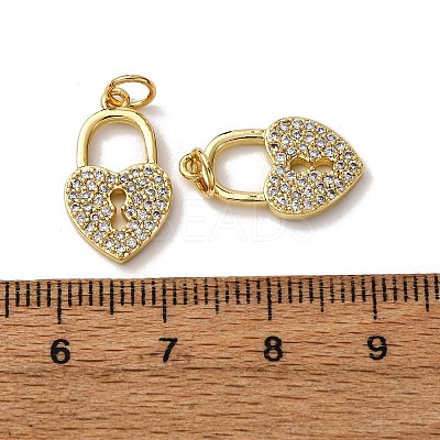 Brass Micro Pave Clear Cubic Zirconia Pendants KK-A270-03D-G-1