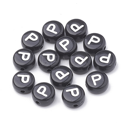 Opaque Acrylic Beads X-SACR-N002-02P-1