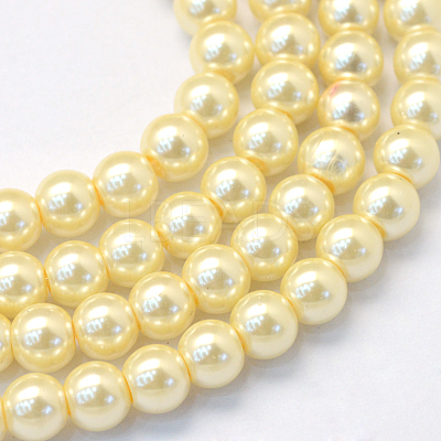 Baking Paint Glass Pearl Bead Strands HY-Q003-3mm-21-1