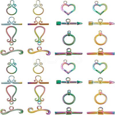 PVD Vacuum Plating 304 Stainless Steel Toggle Clasps STAS-FH0001-17MC-1