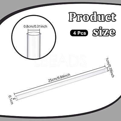 Transparent Acrylic Pipe AJEW-WH0475-51L-1