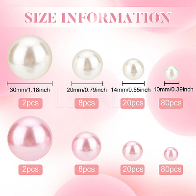 8 Style Plastic Imitation Pearl Beads OACR-BC0001-16-1