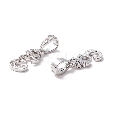 Eco-Friendly Brass Micro Pave Cubic Zirconia Pendants KK-K265-01P-E-1