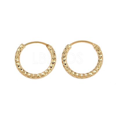 Brass Textured Hoop Earrings LS-EJEW-F378-03B-G-1