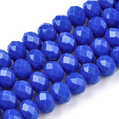 Opaque Solid Color Glass Beads Strands LS-EGLA-A034-P1mm-D32-1