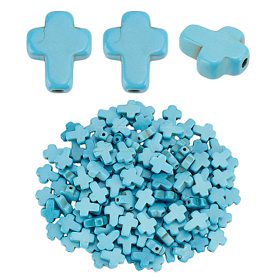 150Pcs Synthetic Turquoise Beads Strands TURQ-ME0001-01A-1