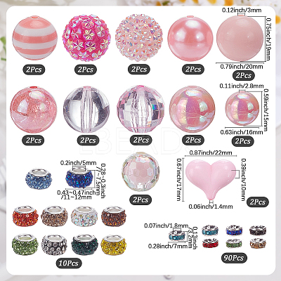 24Pcs 12 Styles Opaque Acrylic Beads MACR-BM0001-03C-1