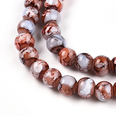 Baking Paint Glass Beads Strands X-DGLA-N003-4mm-A03-1