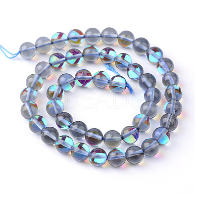 Synthetic Moonstone Beads Strands X-G-R375-6mm-B03-1