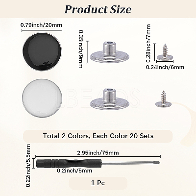 40Sets 2 Colors Alloy Enamel Buttons BUTT-GF0004-28-1