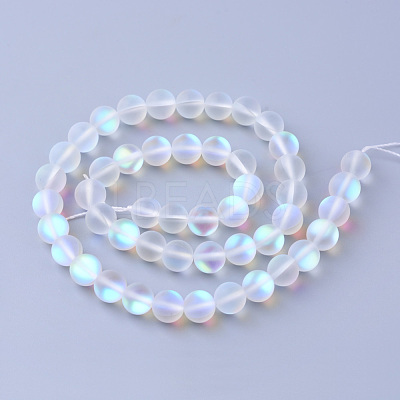 Synthetic Moonstone Beads Strands X-G-R375-6mm-A13-1