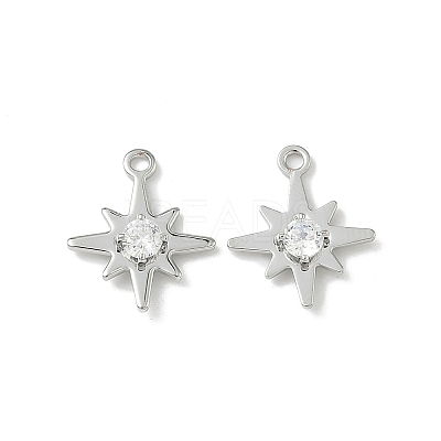 Brass Micro Pave Cubic Zirconia Pendants KK-Z136-43B-P-1