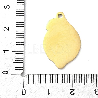 304 Stainless Steel Fruit Enamel Pendants STAS-G362-04G-06-1