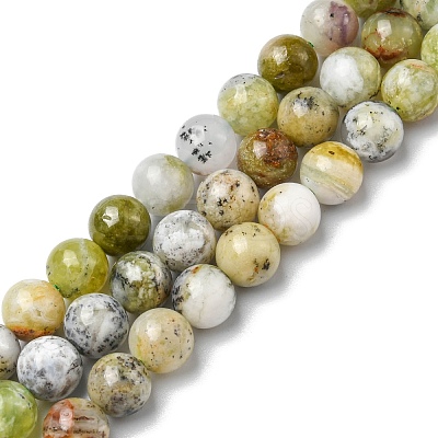Natural Green Opal Beads Strands G-C029-02A-1