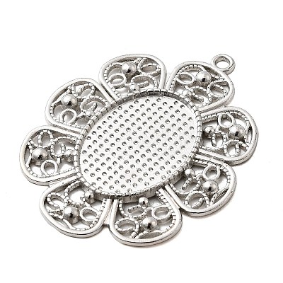 Alloy Pendant Cabochon Settings PALLOY-CJX88-P-LF-1