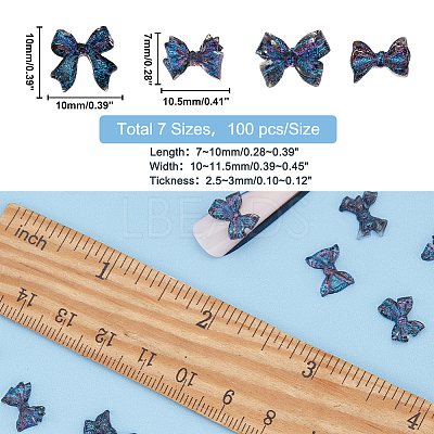 280Pcs 7 Styles Resin Cabochons CRES-AR0001-26-1