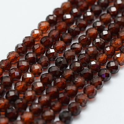 Natural Garnet Bead Strands X-G-G663-03-4mm-1