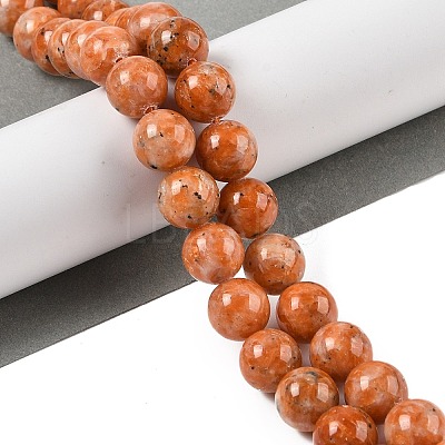 Natural Orange Calcite Beads Strands G-I247-10C-01-1