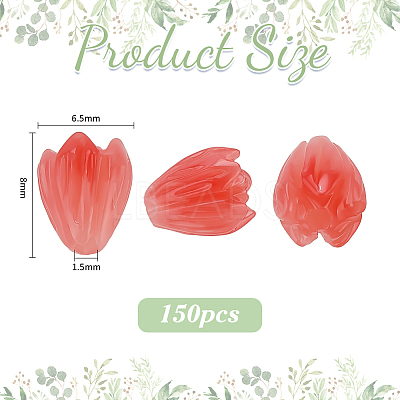 150Pcs Opaque Resin Beads RESI-PH0002-76C-1