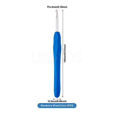 TPR Handle Aluminum Crochet Hook Needles TOOL-TA0001-13C-1