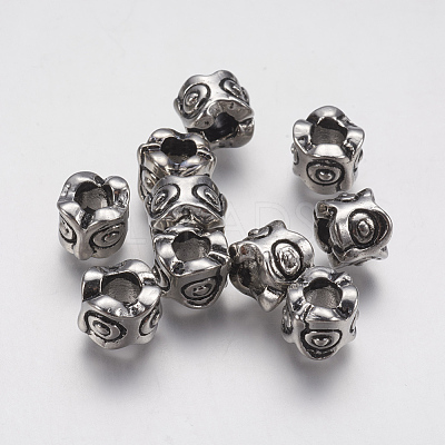 Ion Plating(IP) 304 Stainless Steel European Beads STAS-J022-138AS-1