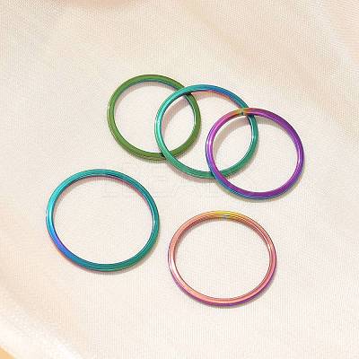 304 Stainless Steel Plain Band Rings STAS-I160-F-MC-1