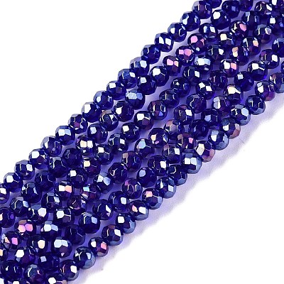 Electroplate Glass Beads Strands EGLA-A044-T2mm-B06-1