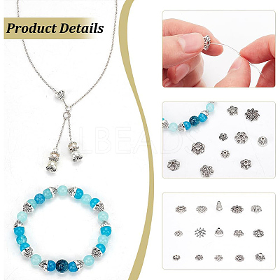 Tibetan Style Zinc Alloy Bead Cones TIBE-PH0004-19AS-1
