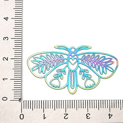 201 Stainless Steel Pendants STAS-B051-02RC-07-1
