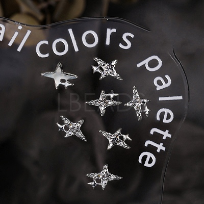Star Alloy Rhinestone Cabochons MRMJ-WH0075-114-01-1