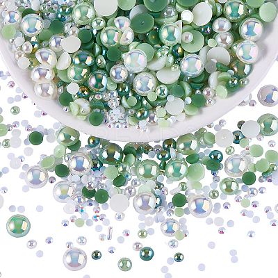 60g Resin patch multi size mixed pearl patch DIY jewelry accessories(2 bags) JX586F-1