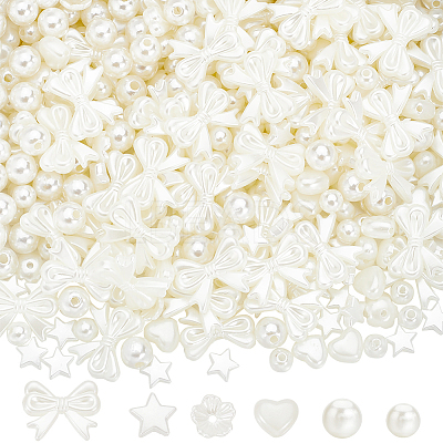 ABS Plastic Imitation Pearl Beads KY-SC0002-28A-1