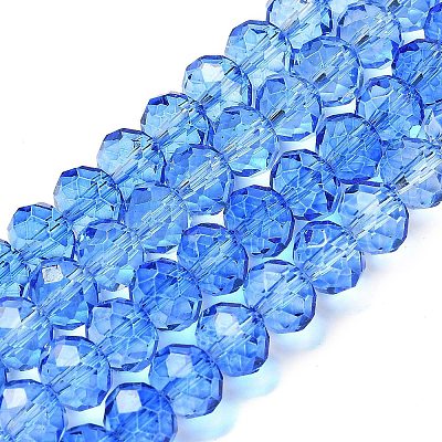 Transparent Painted Glass Beads Strands DGLA-A034-T8mm-A01-1