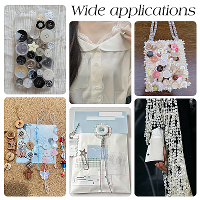 70Pcs 7 Styles Resin Buttons BUTT-PH0001-73-1