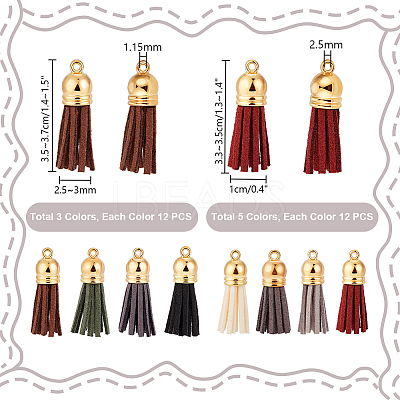 Faux Suede Tassel Pendant Decorations FIND-PH0002-57B-1